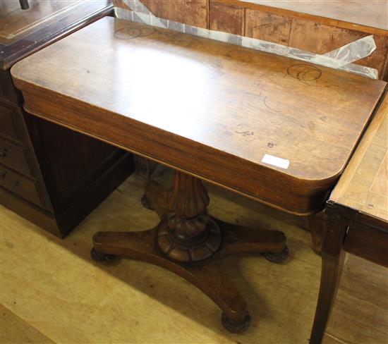 Oak card table